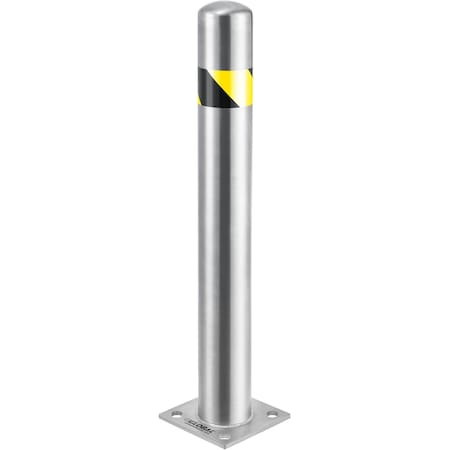 Global Industrial Stainless Steel Safety Bollard, 4.5'' x 36''H 337327RSS